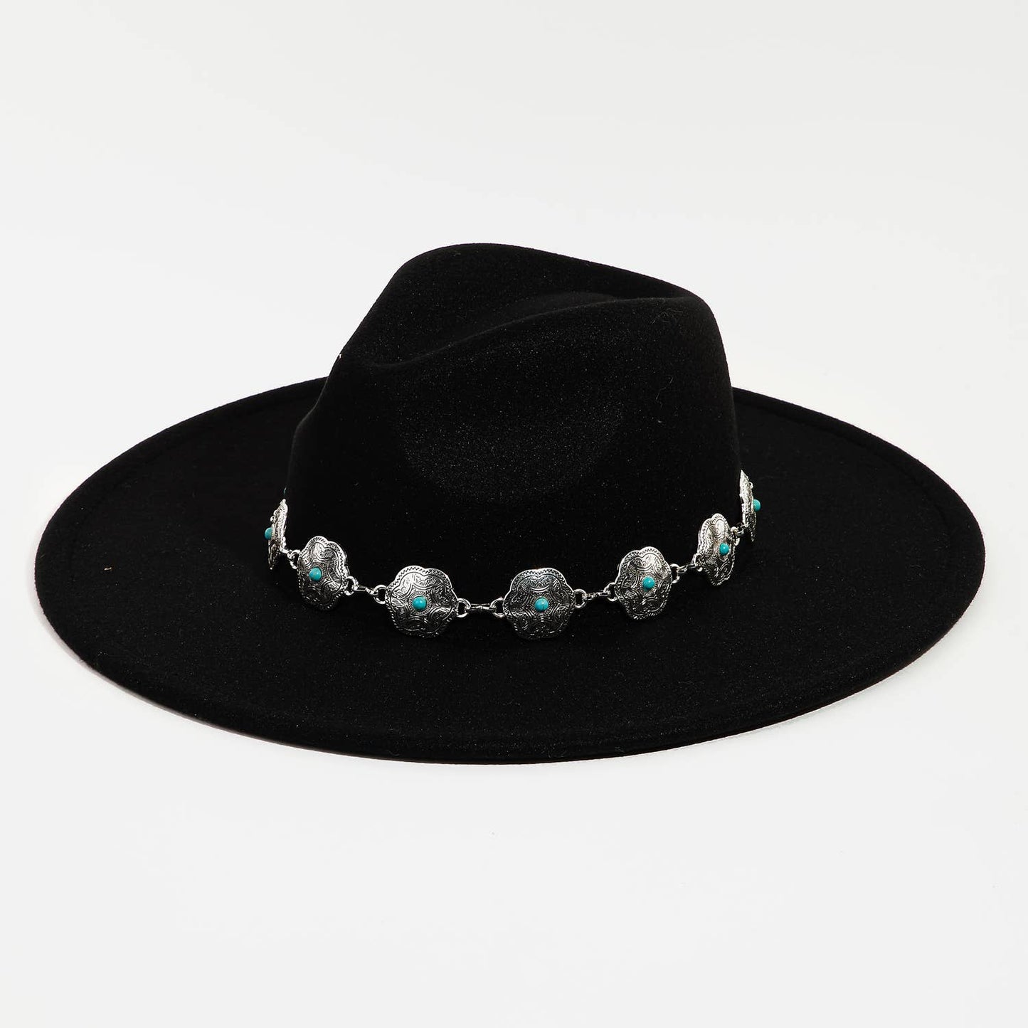 Chain Strap Wide Brim